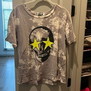 CHRLDR T-Shirt - skull with star eyes